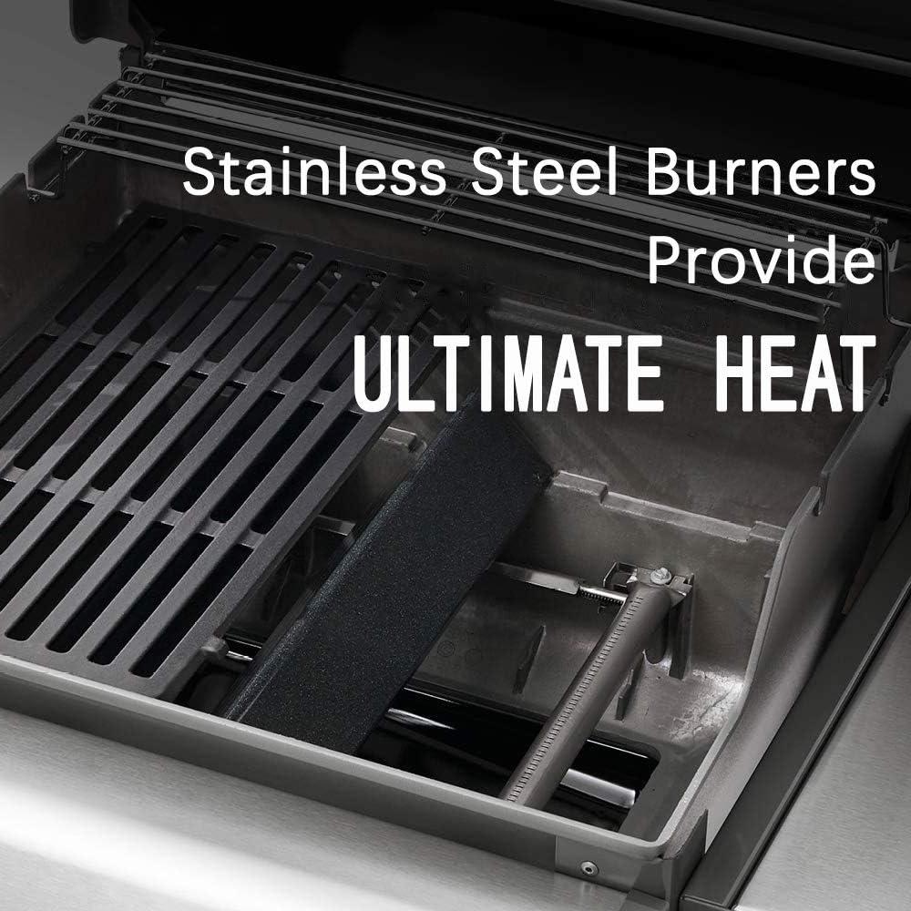 Uniflasy 69785 18 Inch Grill Burner for Weber Spirit I & II 200 Series Spirit E-210 E-220 Spirit S-210, S-220 Gas Grills with Up Front Control Tube Pipe 304 Stainless Steel