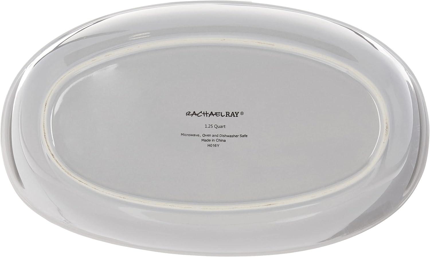 Light Sea Salt Gray Ceramic Oval Baker Set, 2-Piece