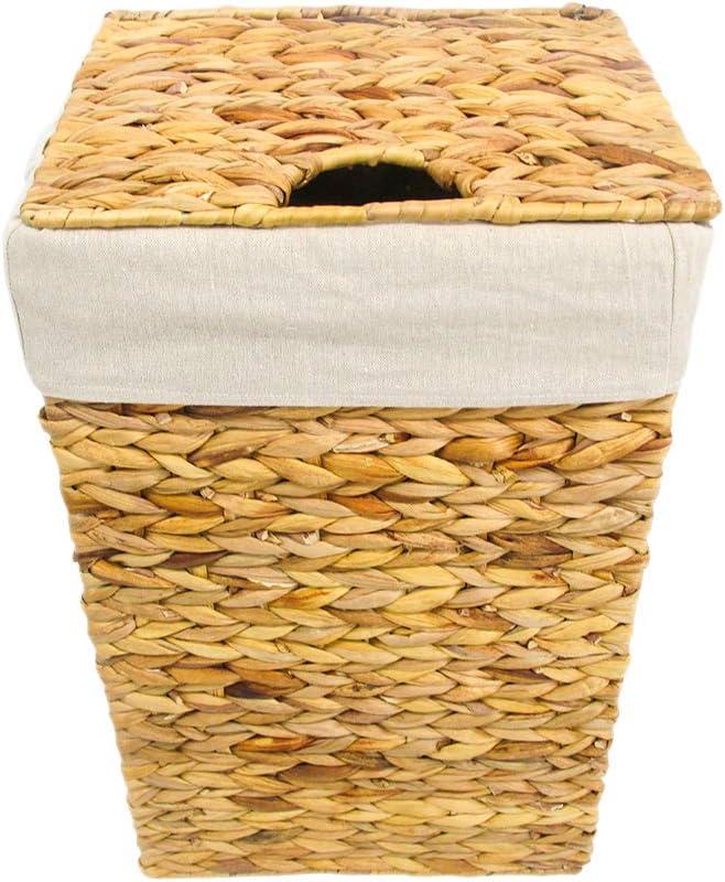 Trademark Innovations Natural Wicker Laundry Hamper with Lid