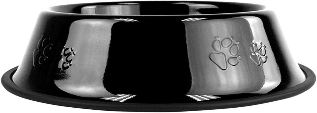 Platinum Pets Stainless Steel Non-Tip Bowl, Medium, Midnight Black