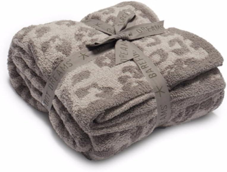 Luxurious Maximalist Leopard Print CozyChic Knit Throw