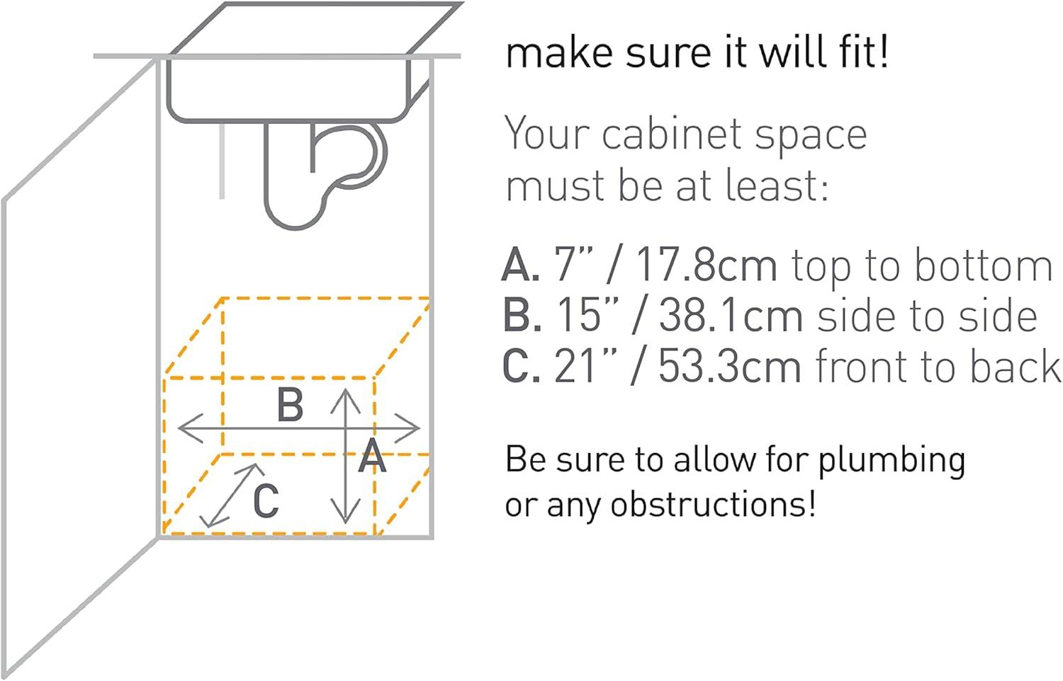 simplehuman 14 inch Pull-Out Kitchen Cabinet Organizer, Heavy-Gauge Steel Frame