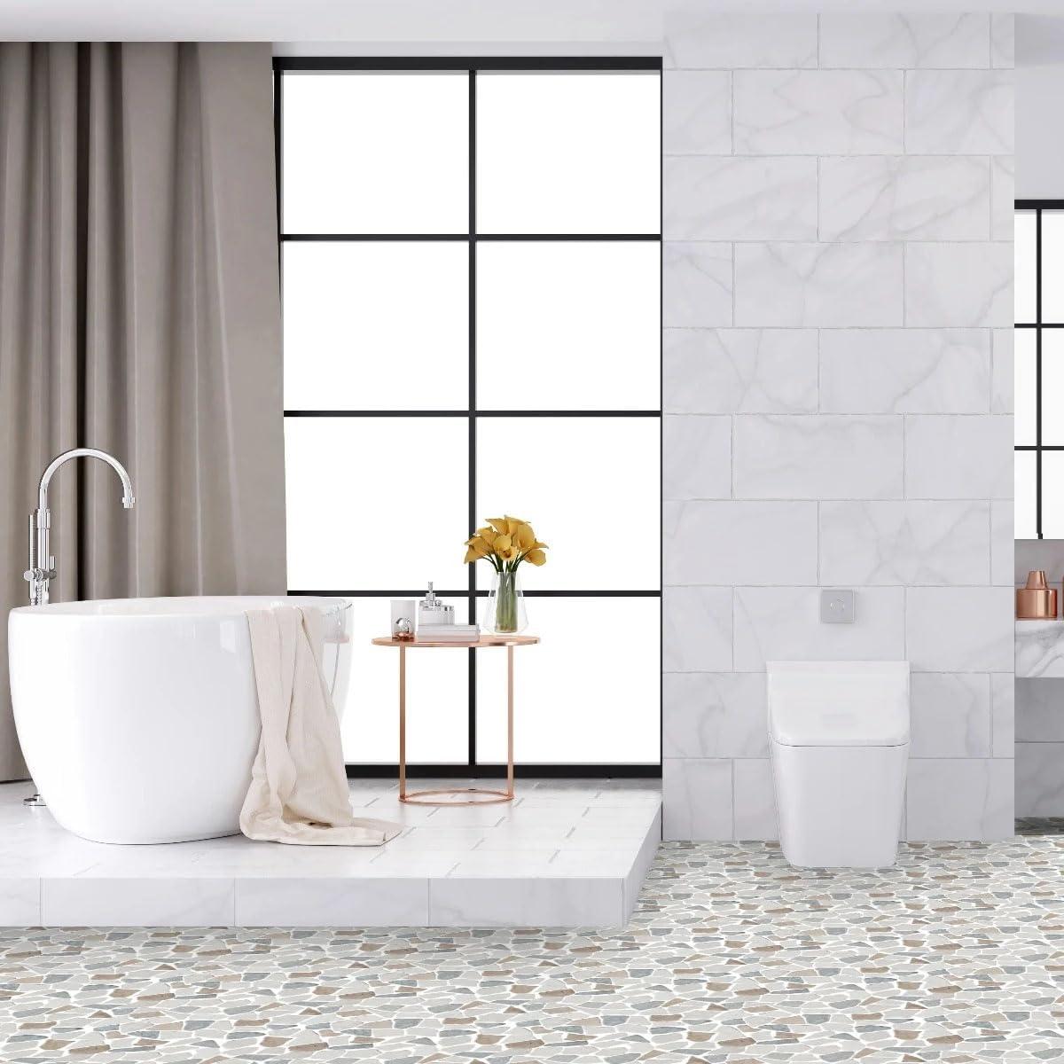 Sea Sand Natural Stone Mosaic Tile for Walls and Floors