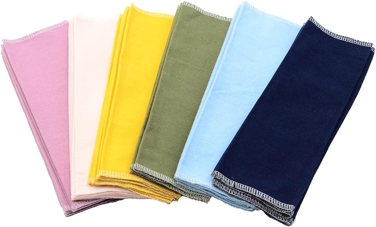 Chloven Reusable Paperless Towels, Washable 100% Cotton Cloth Paperless Towels - 30 Pack 10'' X 10'' Zero Waste Reusable Napkins Eco Friendly Paperless Paper Towels, Solid color