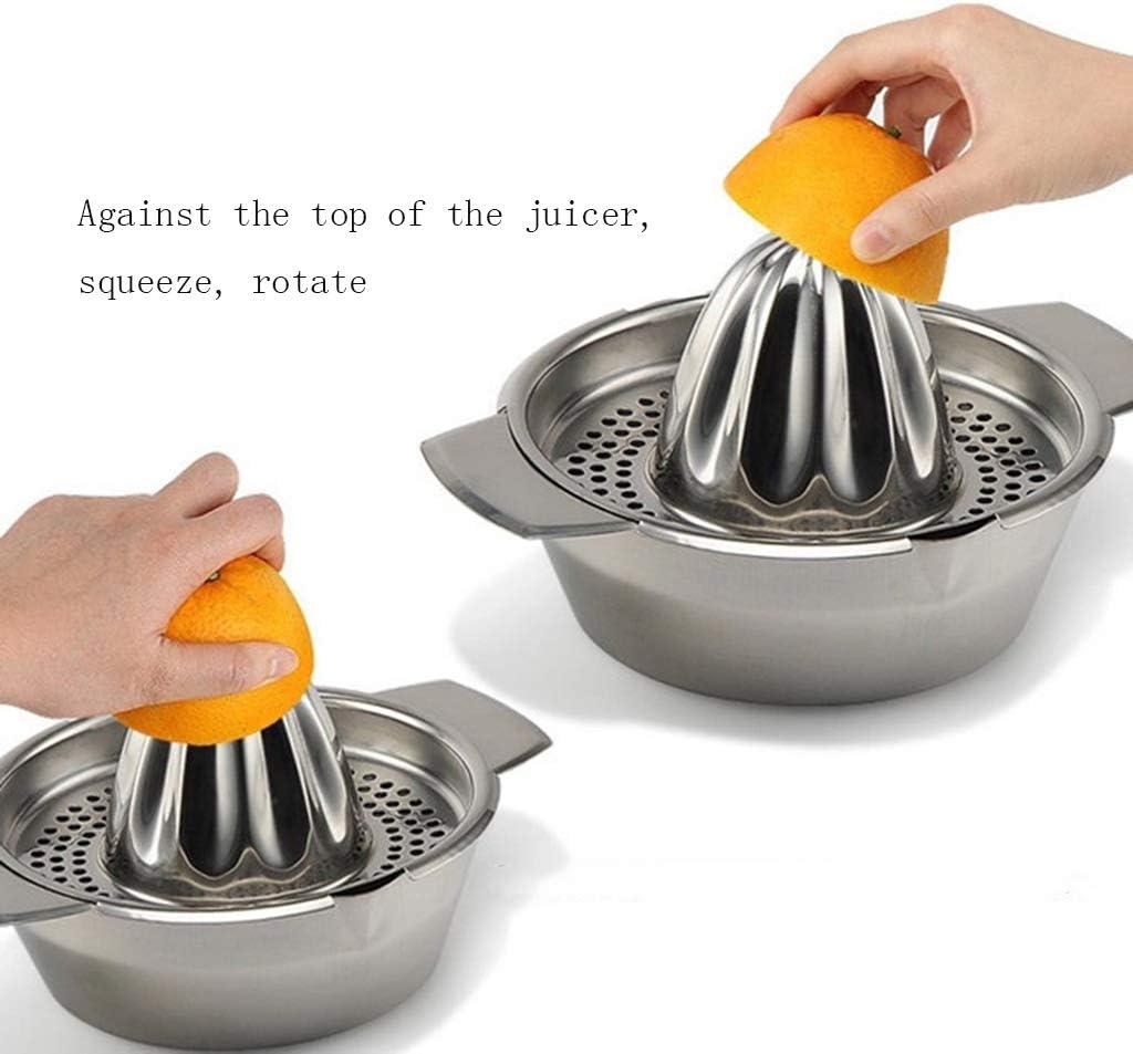 Portable Stainless Steel Citrus Juicer with Bowl Container