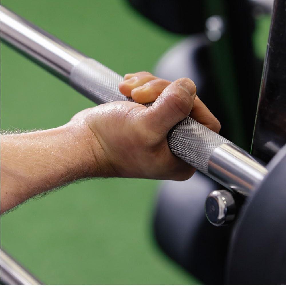 Titan Fitness 60 LB Rubber Straight Fixed Barbell, Pre-Loaded Weight Bar for Strength Training & Weightlifting