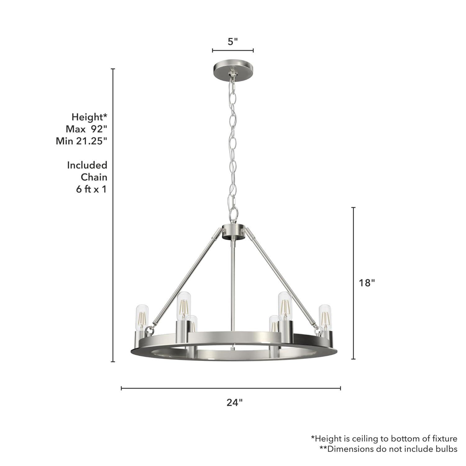 Hunter Saddlewood 6 Light Chandelier Ceiling Light Fixture
