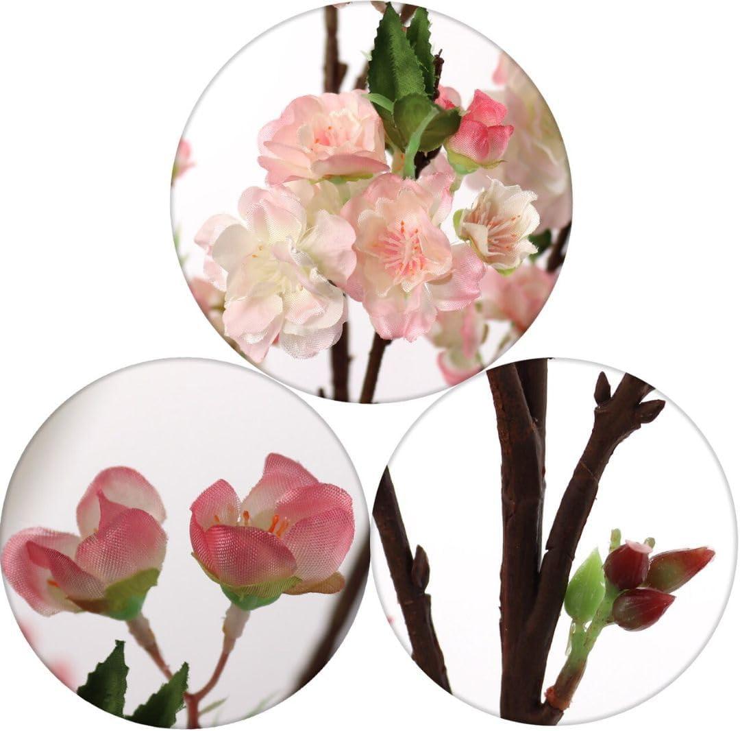 45-Inch Pink Silk Cherry Blossom Spray with Realistic Flowers