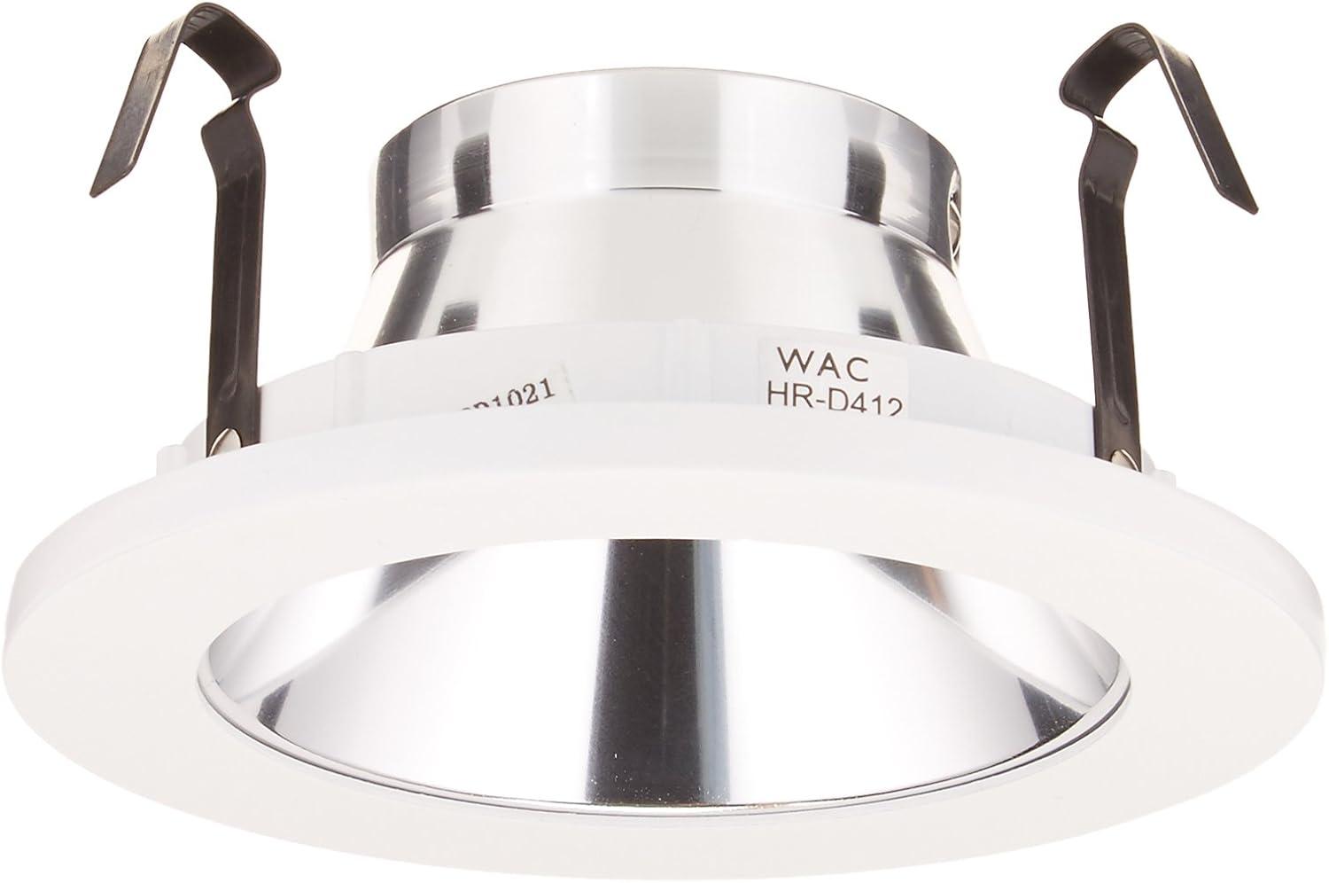 Sleek 4" Round Aluminum LED Recessed Downlight, Adjustable White Reflector