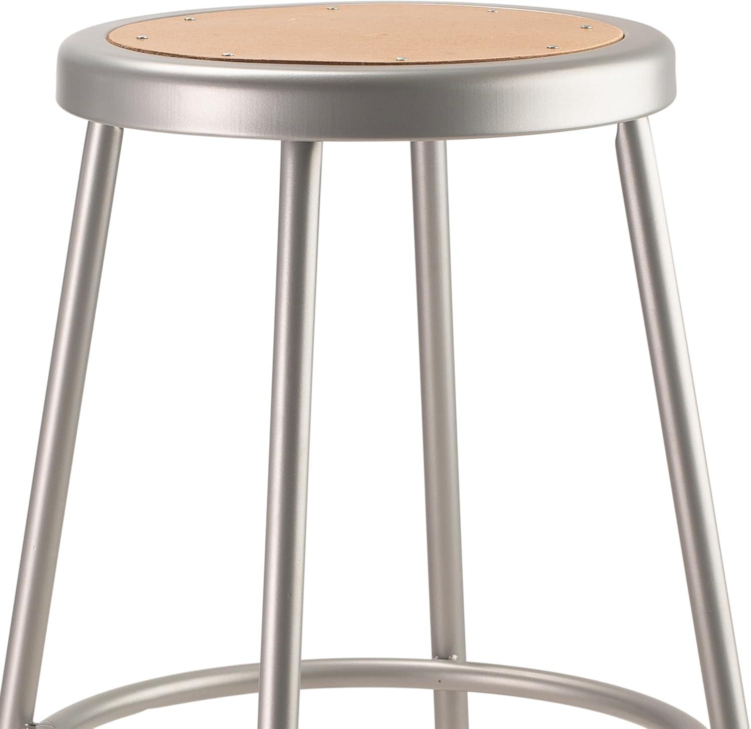 National Public Seating 6200 Series Height Adjustable Heavy Duty Steel Stool with Footring
