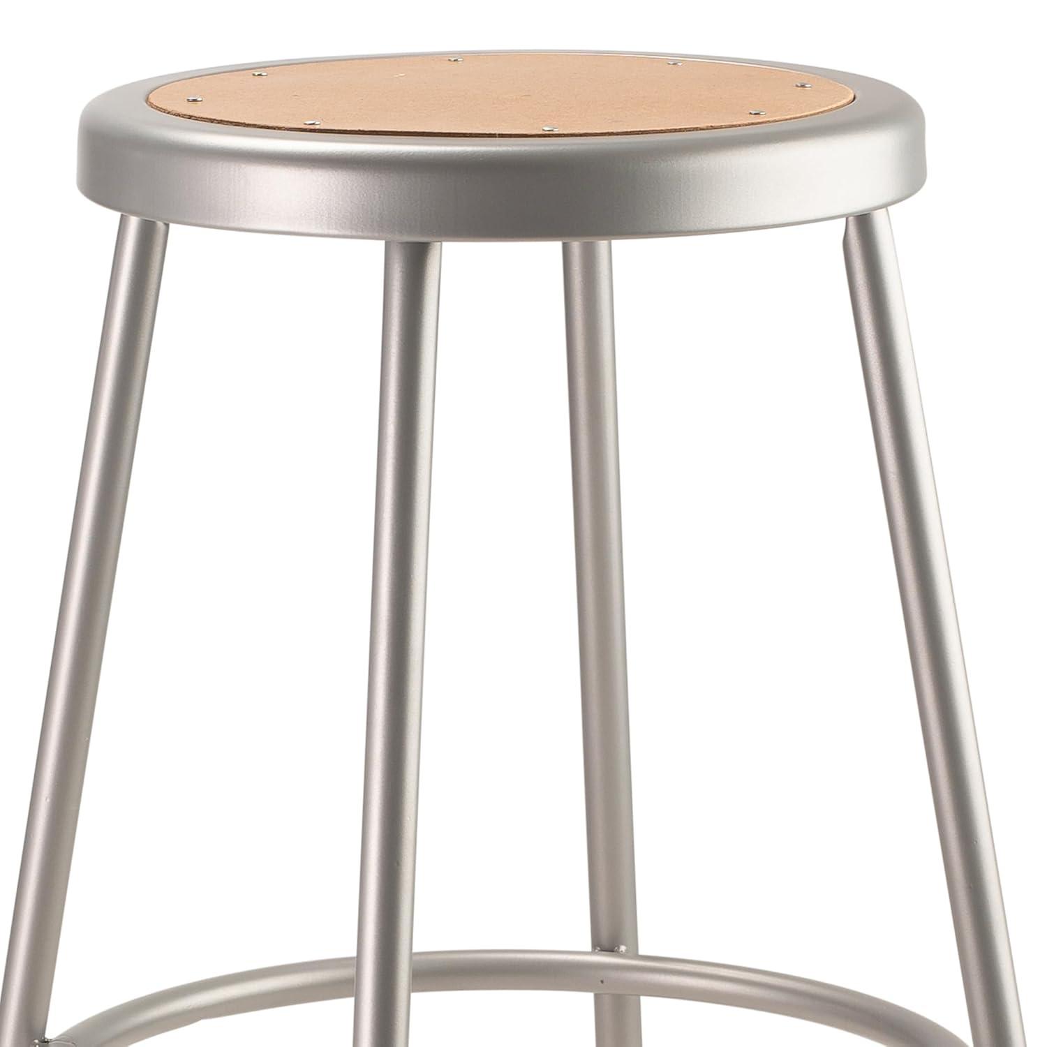 National Public Seating 6200 Series Height Adjustable Heavy Duty Steel Stool with Footring