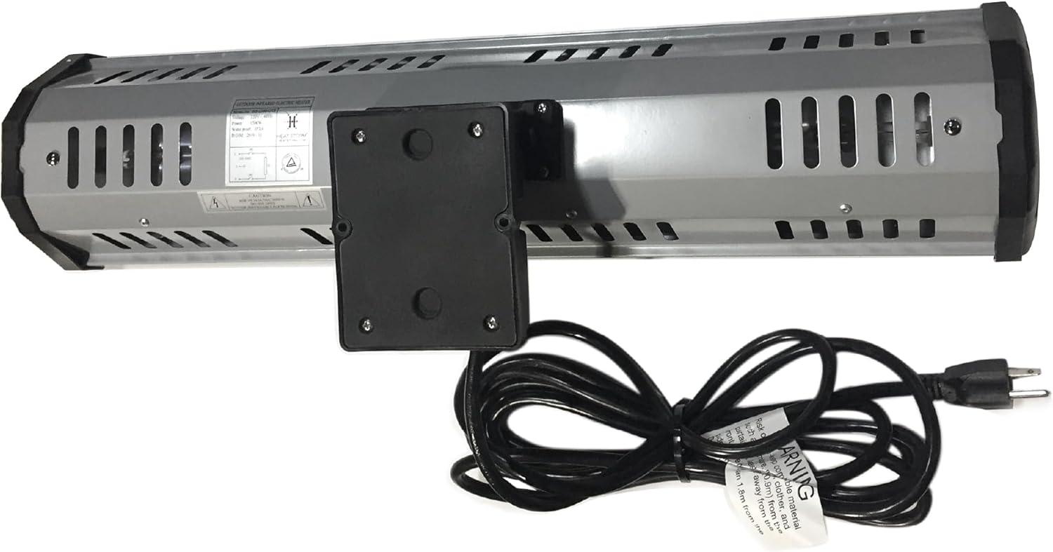 Heat Storm Tradesman 1500-Watt Electric Outdoor Infrared Quartz Portable Space Heater with Tripod, Wall and Ceiling Mount, Black