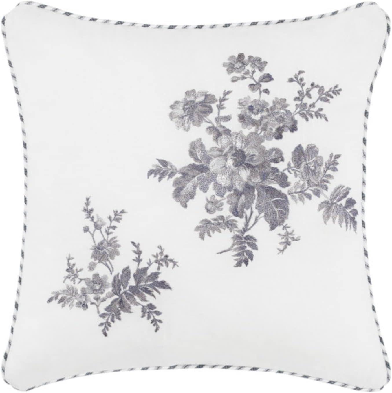 Laura Ashley Laura Ashley Annalise Floral Grey Cotton Bonus Comforter Set