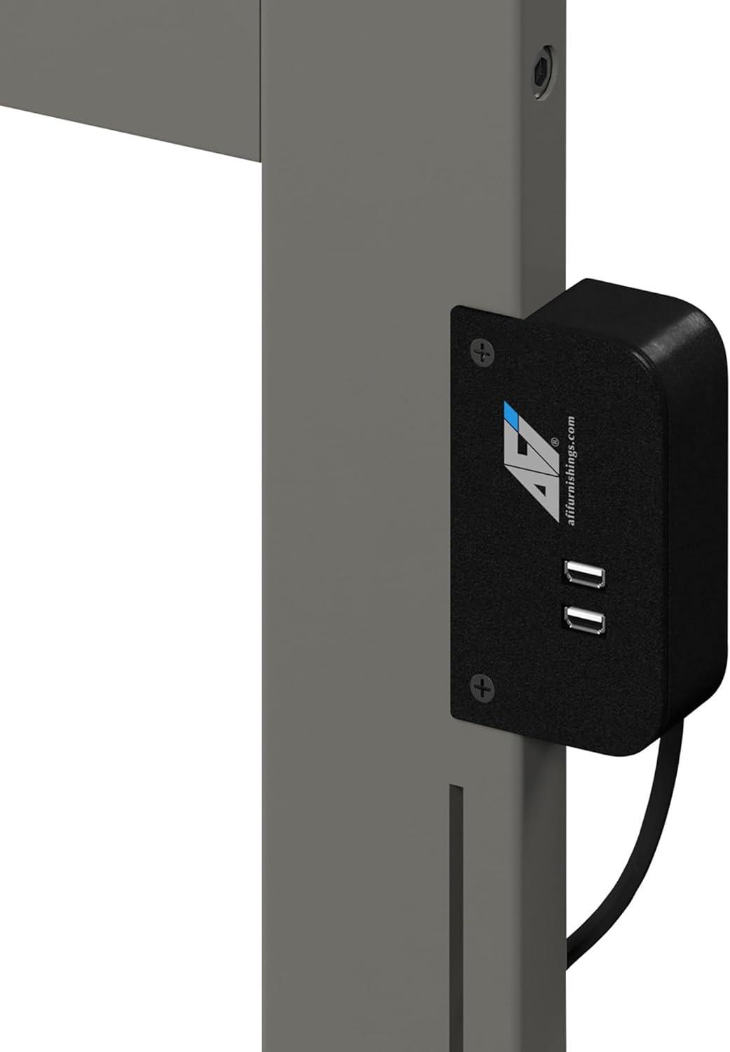 AFI Furnishings Orlando Full Traditional Bed with Open Footboard and Turbo Charger in Grey