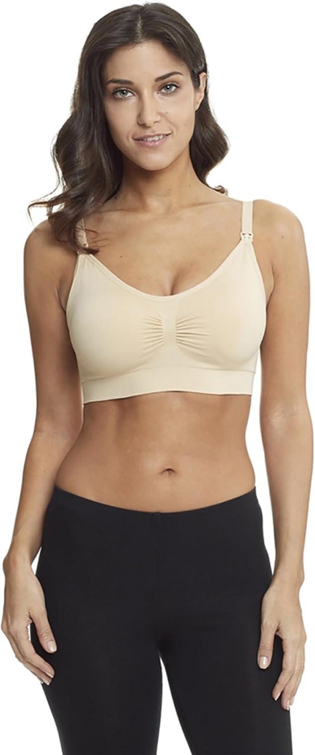 HOFISH 3PACK Full Bust Seamless Nursing Maternity Bras Bralette S-XXL with Extra Bra Extenders & Clips