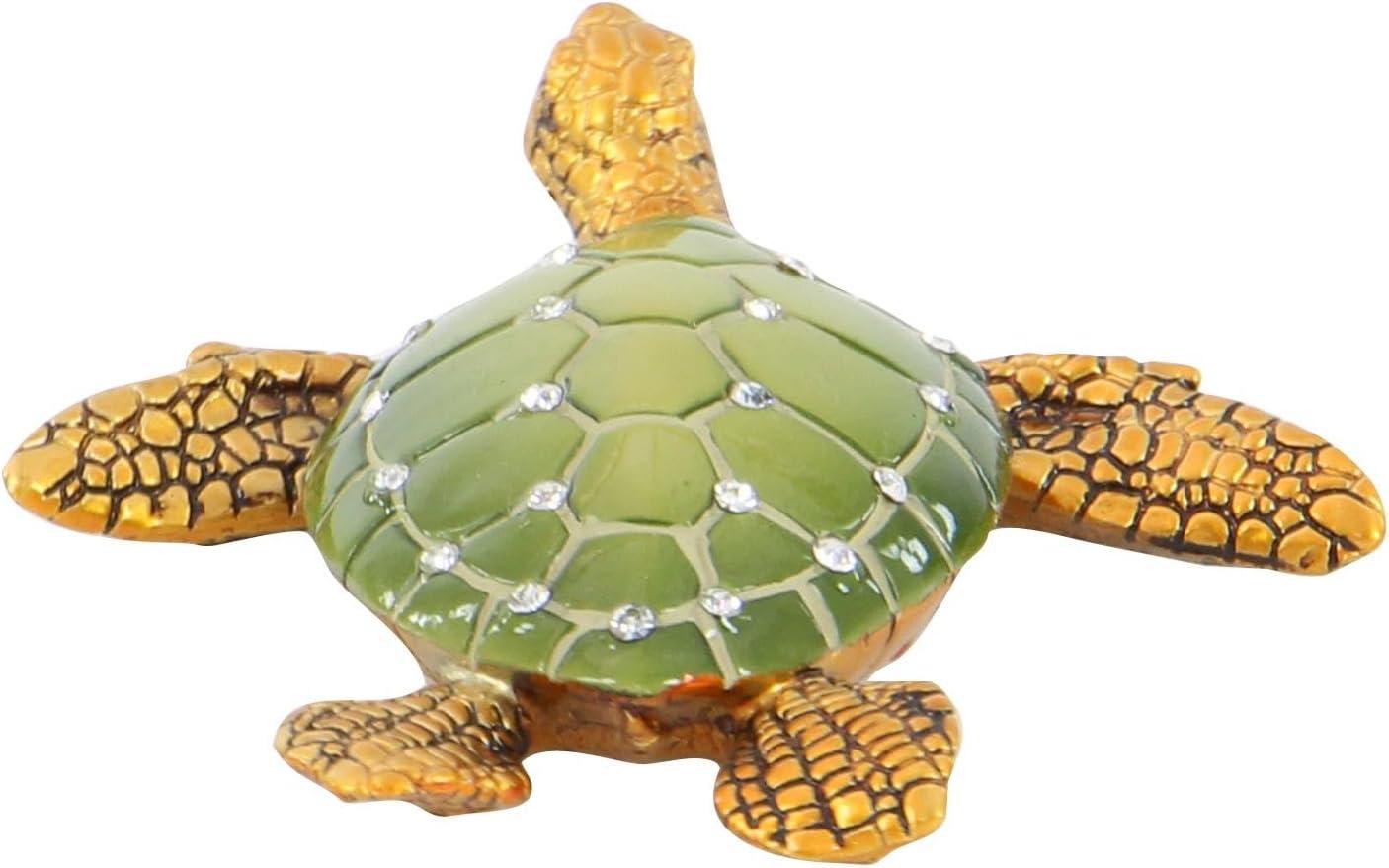 5"W, 1"H Brown Polystone Turtle Sculpture, by DecMode (3 Count)