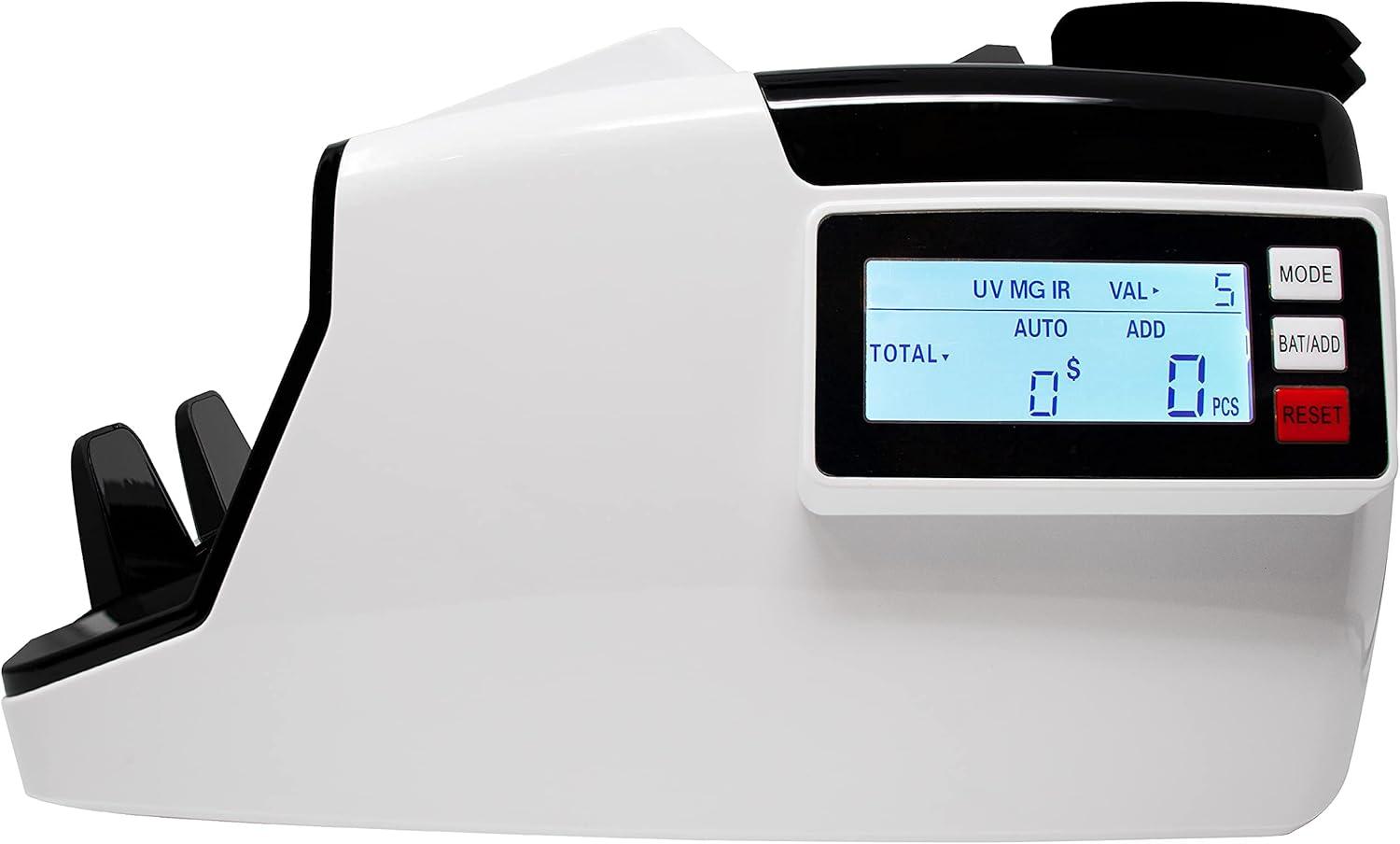 Nadex Coins™ V3600 Money Counter and Counterfeit Detector in White