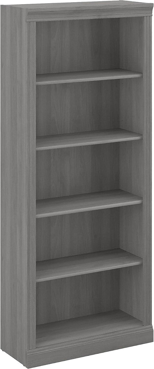 Saratoga Tall 5 Shelf Bookcase in Modern Gray - Engineered Wood