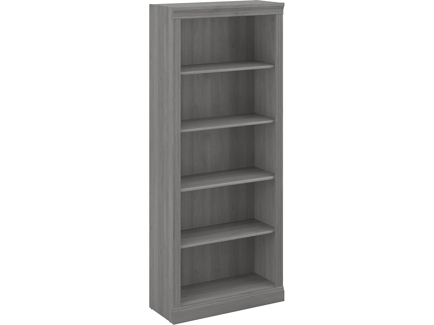 Saratoga Tall 5 Shelf Bookcase in Modern Gray - Engineered Wood