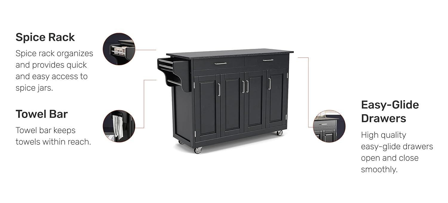 Homestyles Create-a-Cart Wood Rolling Kitchen Cart in Brown