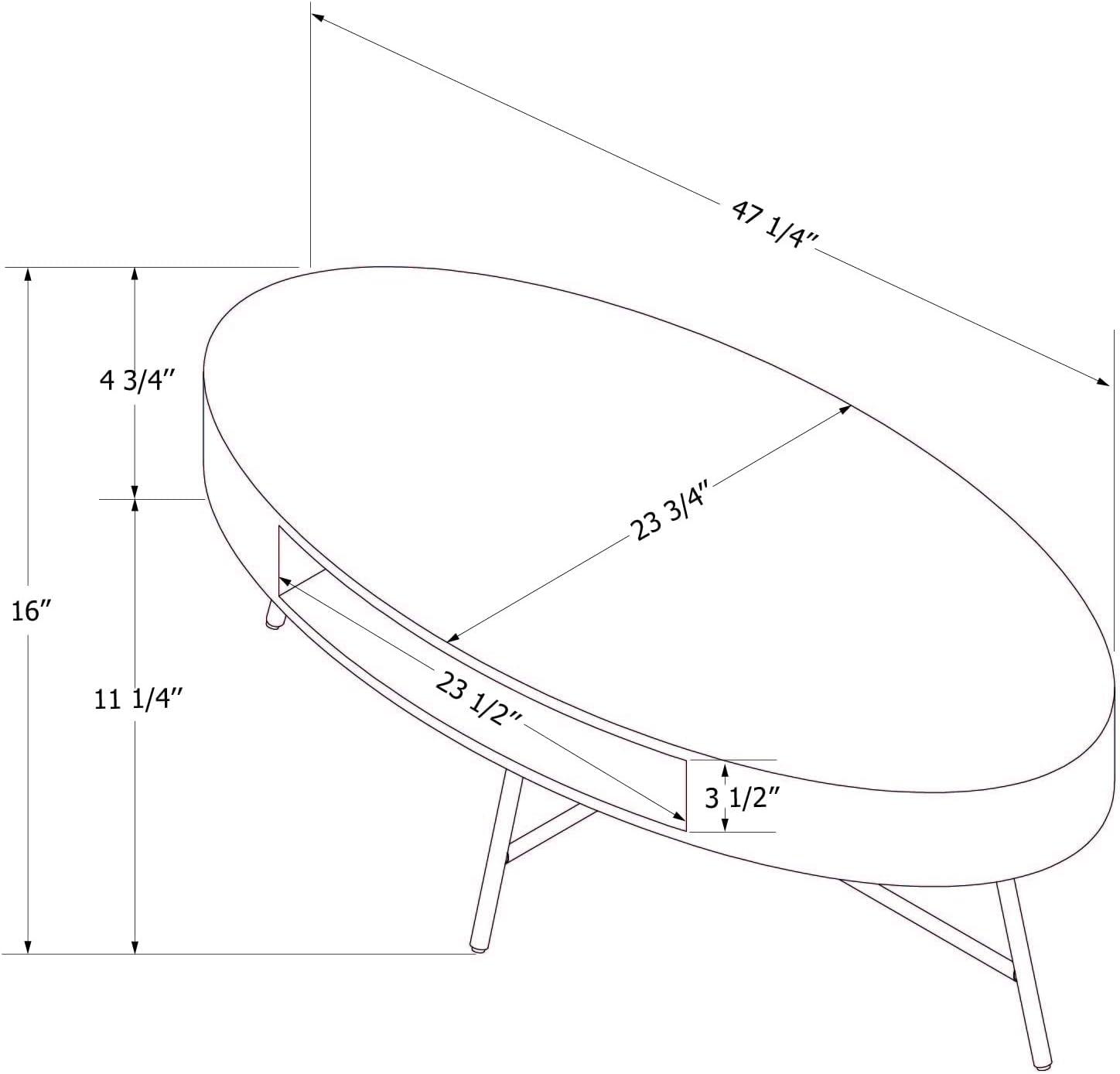 Mezzy Oval Coffee Table Natural Acacia