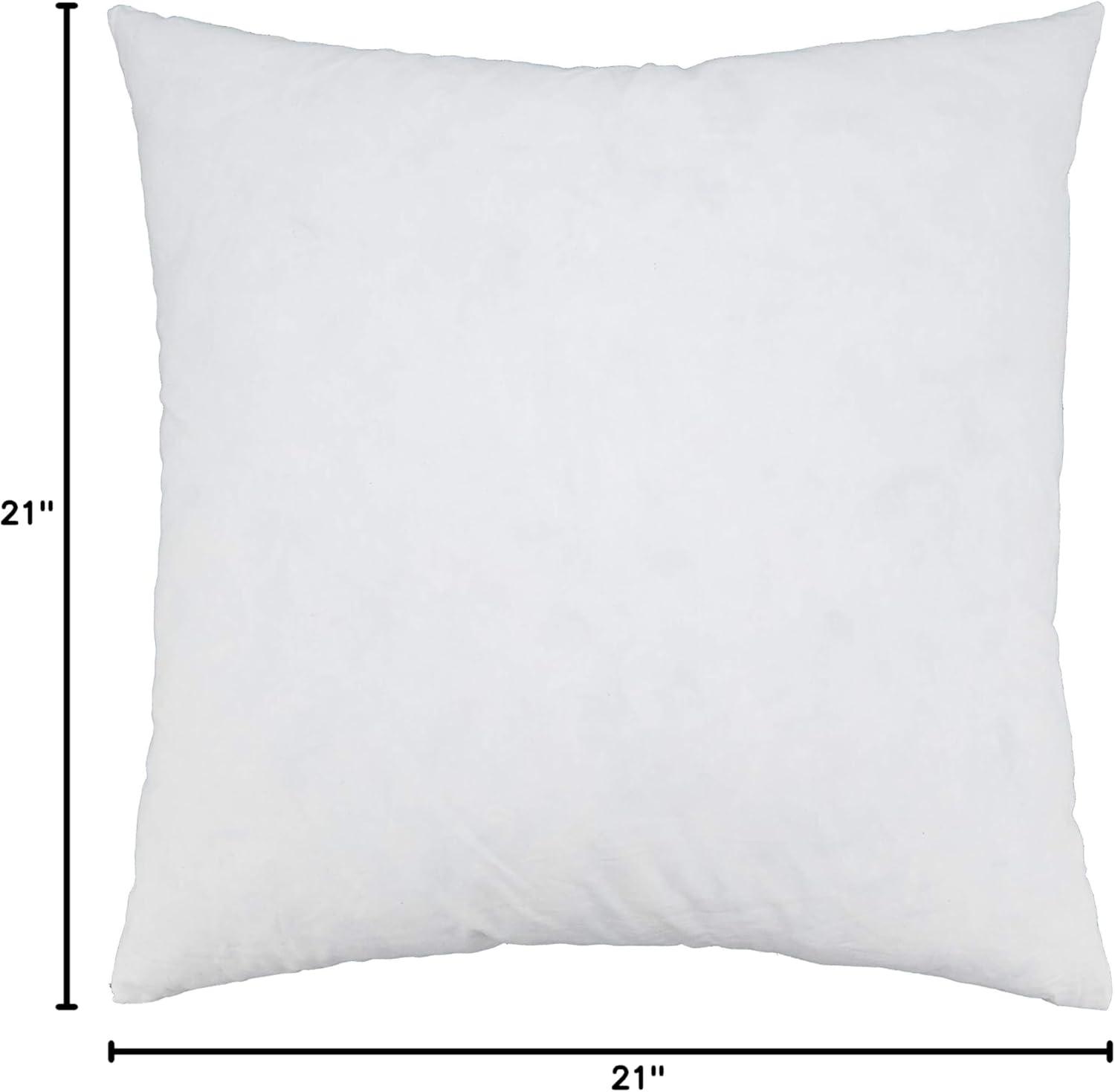SARO FLRDF.W21S 21 x 21 in. Duck Feather Pillow Insert  White
