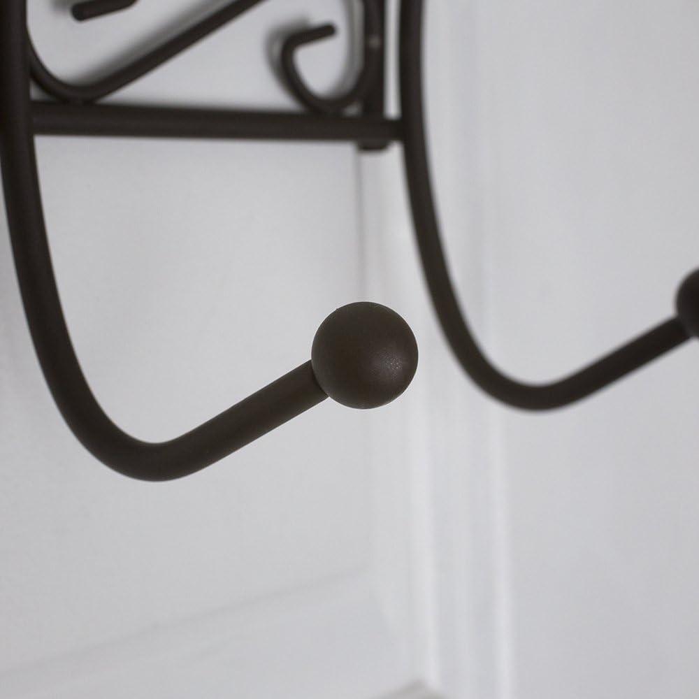 Bronze Heavy Duty Over-the-Door 6 Hook Rack