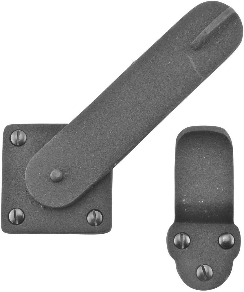 Black Wrought Iron Cabinet Barn Door Gate Latch with Screws