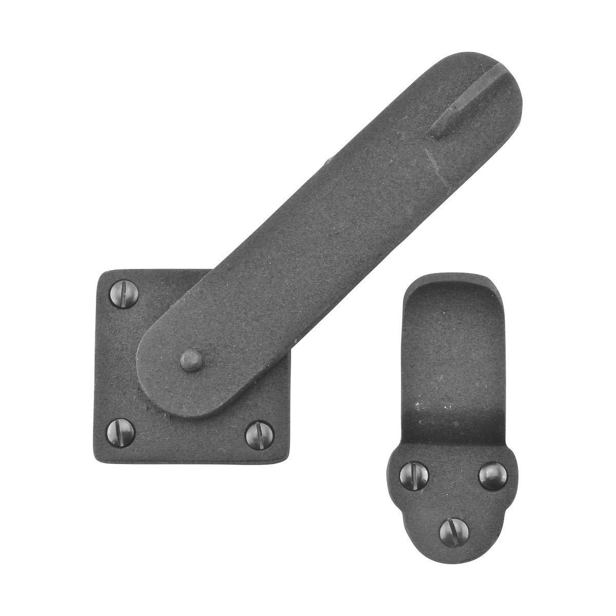 Black Wrought Iron Cabinet Barn Door Gate Latch with Screws