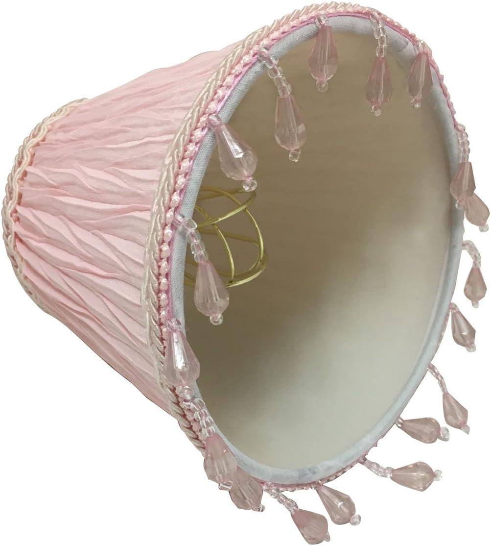 Royal Designs, Inc. Clip on Ruche Pleated Empire Chandelier Lamp Shade Flame Clip Fitter, CSO-1037-5PNK, 3 x 5 x 4.5, Pink, 1 Pack