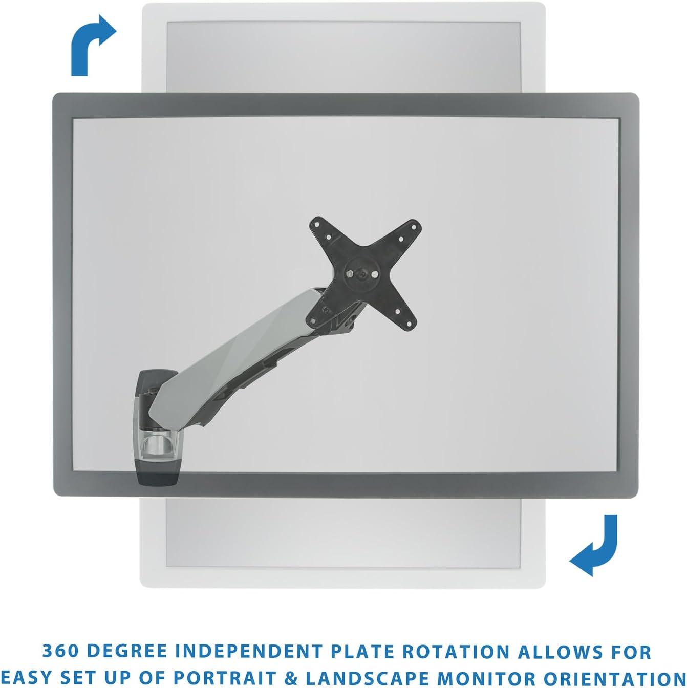 Mount-It! Full Motion Adjustable Single Monitor Wall Mount | Tilt, Rotate, Swivel Arm Wall Mount Stand | Fits Up to 32 in. Screens