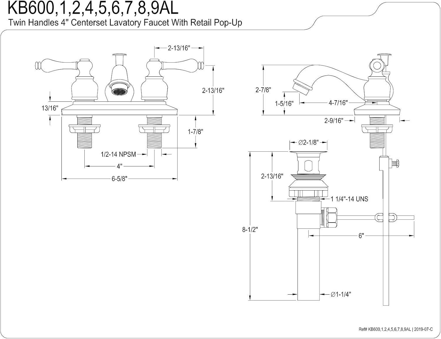 Elegant Polished Brass 4-Inch Centerset Bathroom Faucet