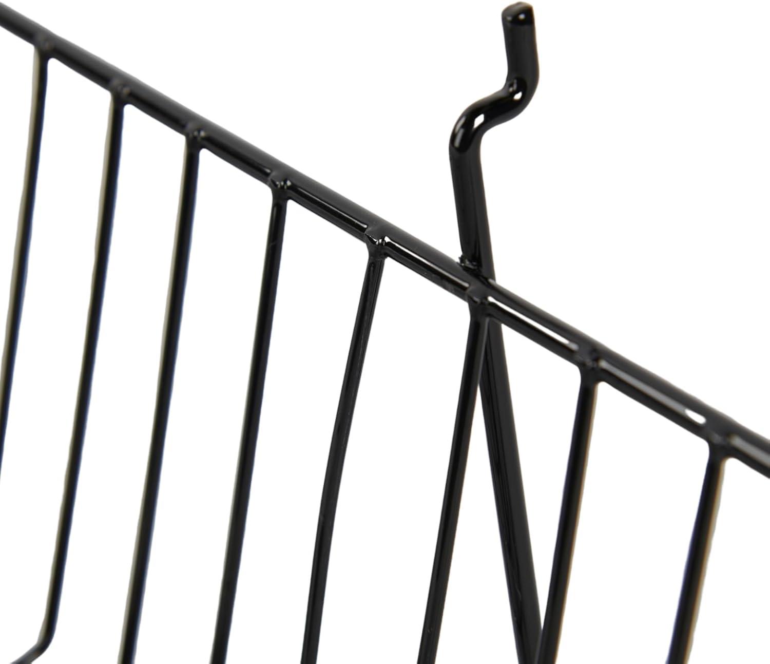 Black Mini Wire Grid Basket for Slatwall or Pegboard - 24''L x 12''W x 4"D