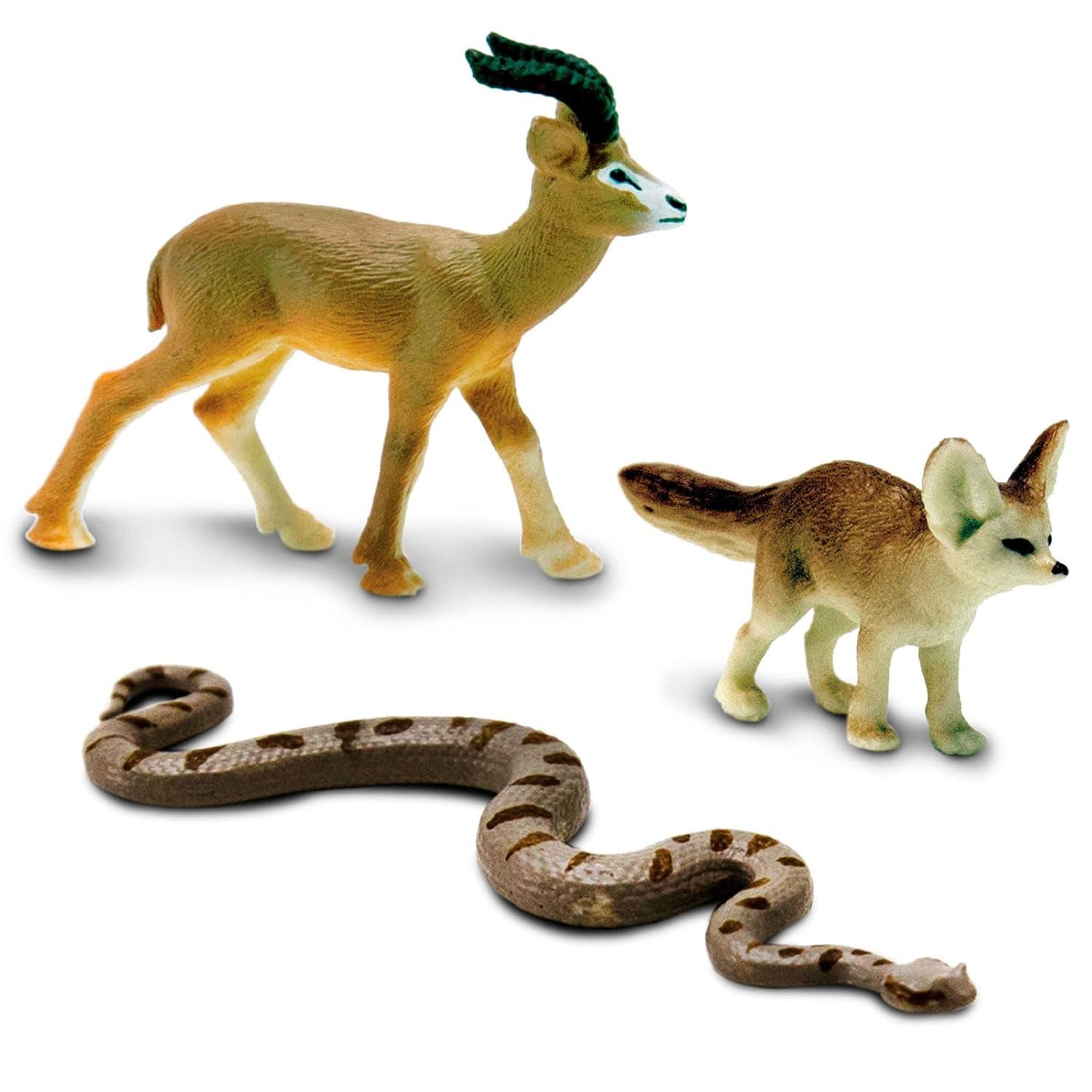 Sahara Desert Animal Figurines Set with Hand-Painted Details
