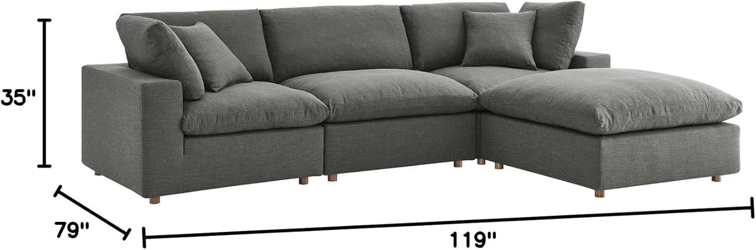 Modway Copper Grove Hrazdan Down-filled 4-piece Sectional Sofa Set