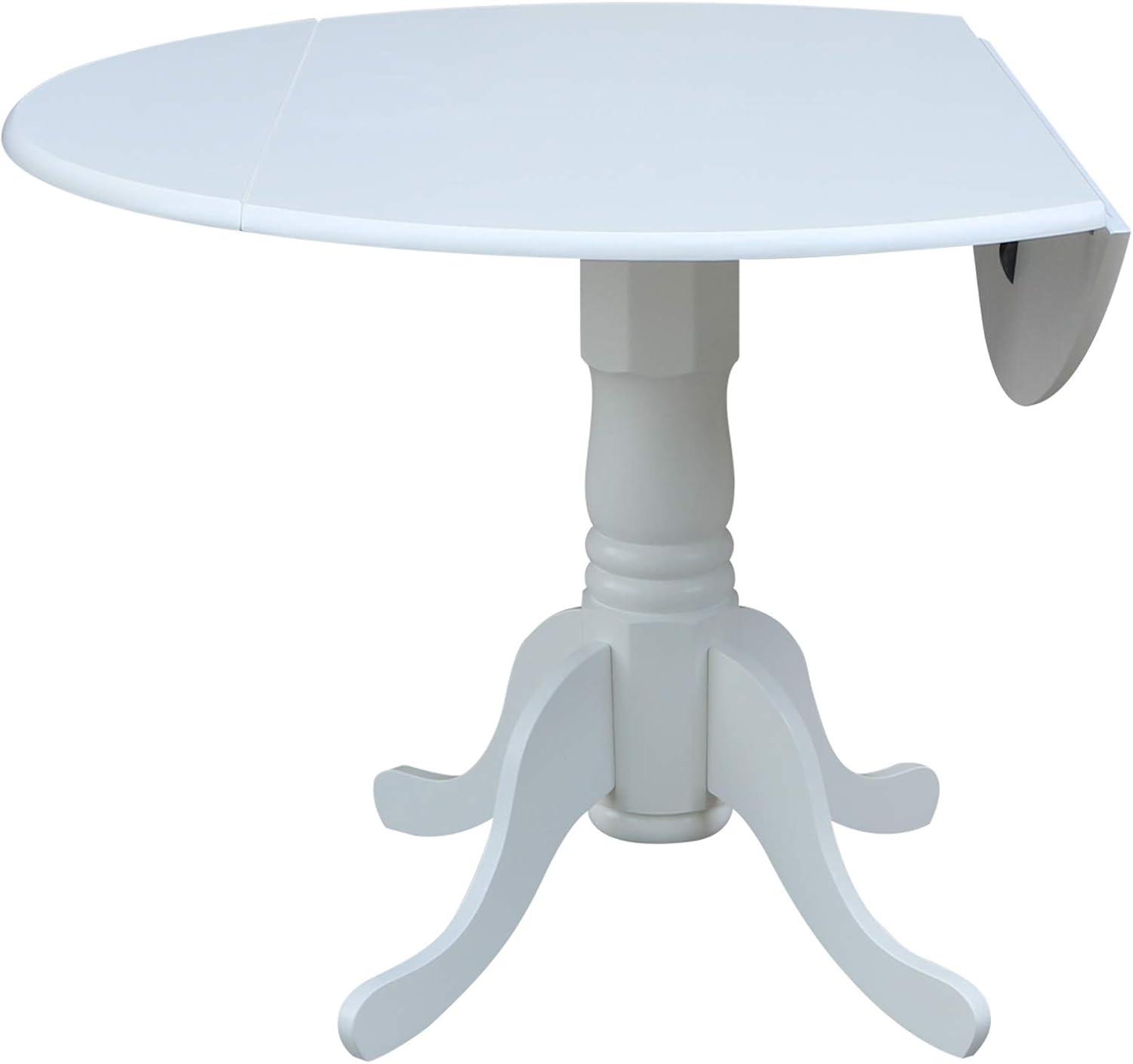 42" Mason Round Dual Drop Leaf Dining Table - International Concepts