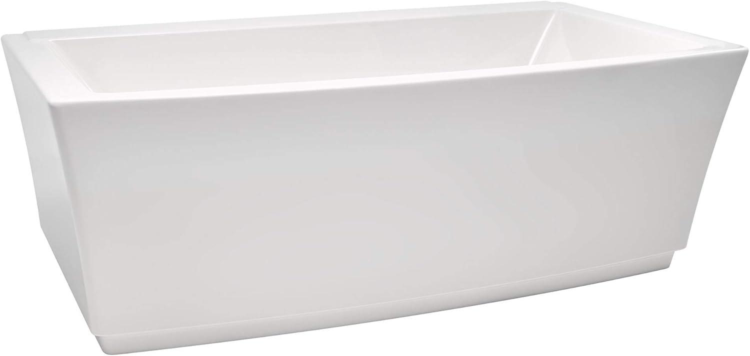 Townsend 68'' White Acrylic Freestanding Soaking Bathtub