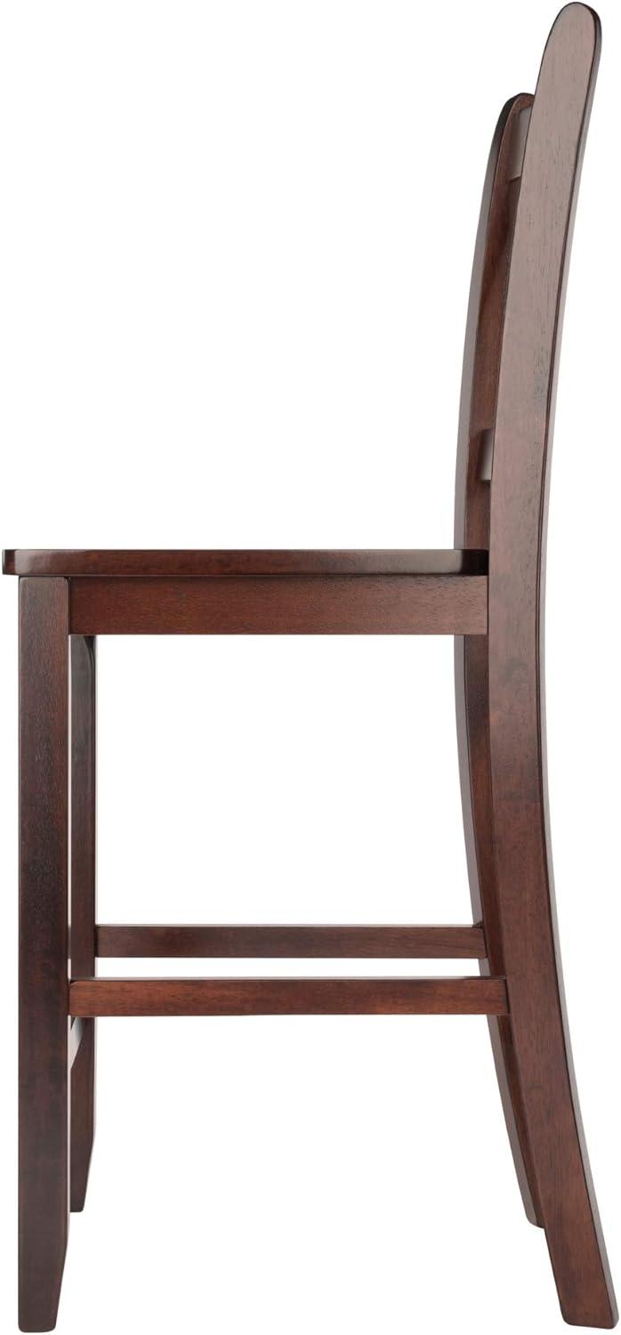 Winsome 3pc Lynnwood Set Drop Leaf Counter Height Dining Sets with Counter Stools Wood/Walnut: Mid-Century Modern, 4-Seat Pub Table Set