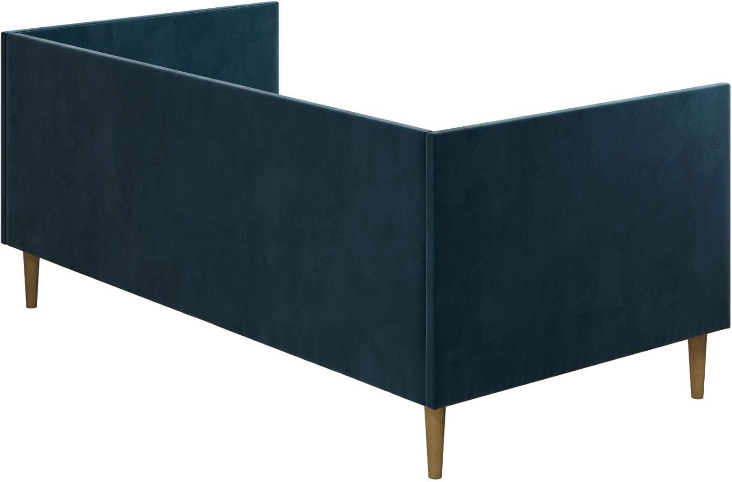 DHP Franklin Mid-Century Upholstered Daybed Frame, Blue Velvet, Twin