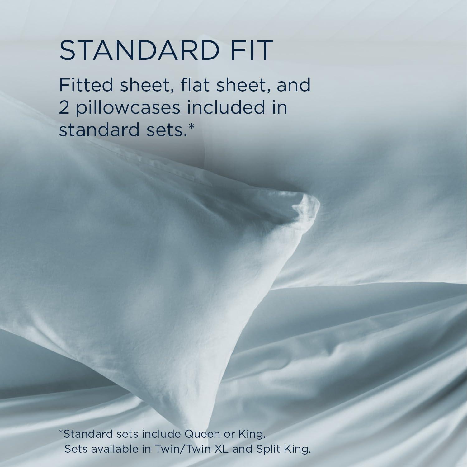 Tempur-Pedic Tempur-Classic Cotton Sheet Set, Sleepy Blue, Twin, Adult