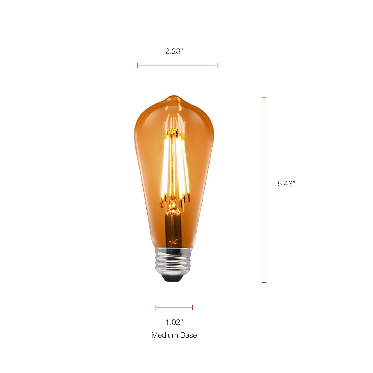 Amber Finish Dimmable LED Smart Bulb with Voice Control