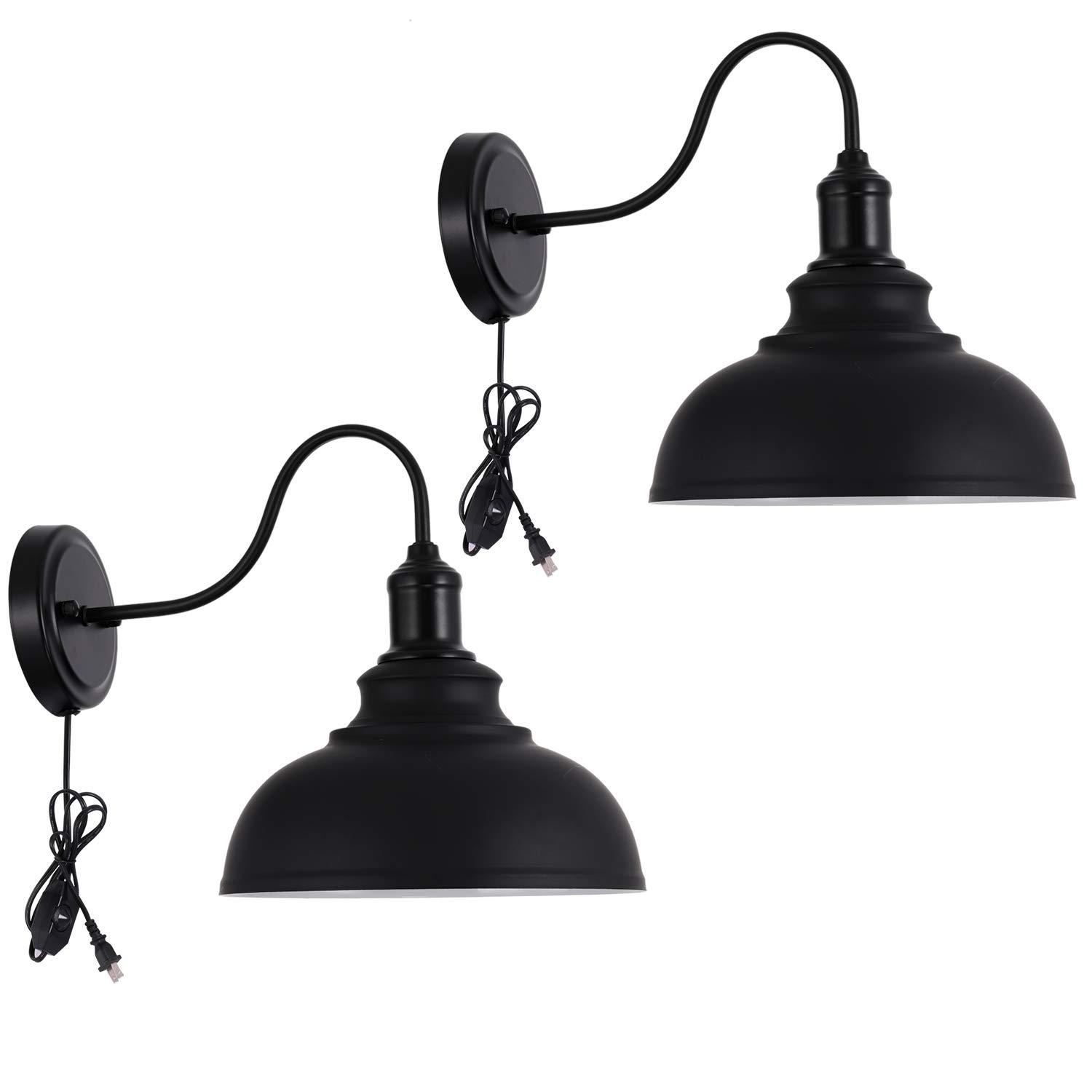 Vintage Black Wireless Battery Operated Wall Sconces Set of 2, Cordless LED Wall Lights Set with Remote Control, for Bedroom, Farmhouse, Gallery - Easy Setup, 3 Color Dimmable, Adjustable Brightness