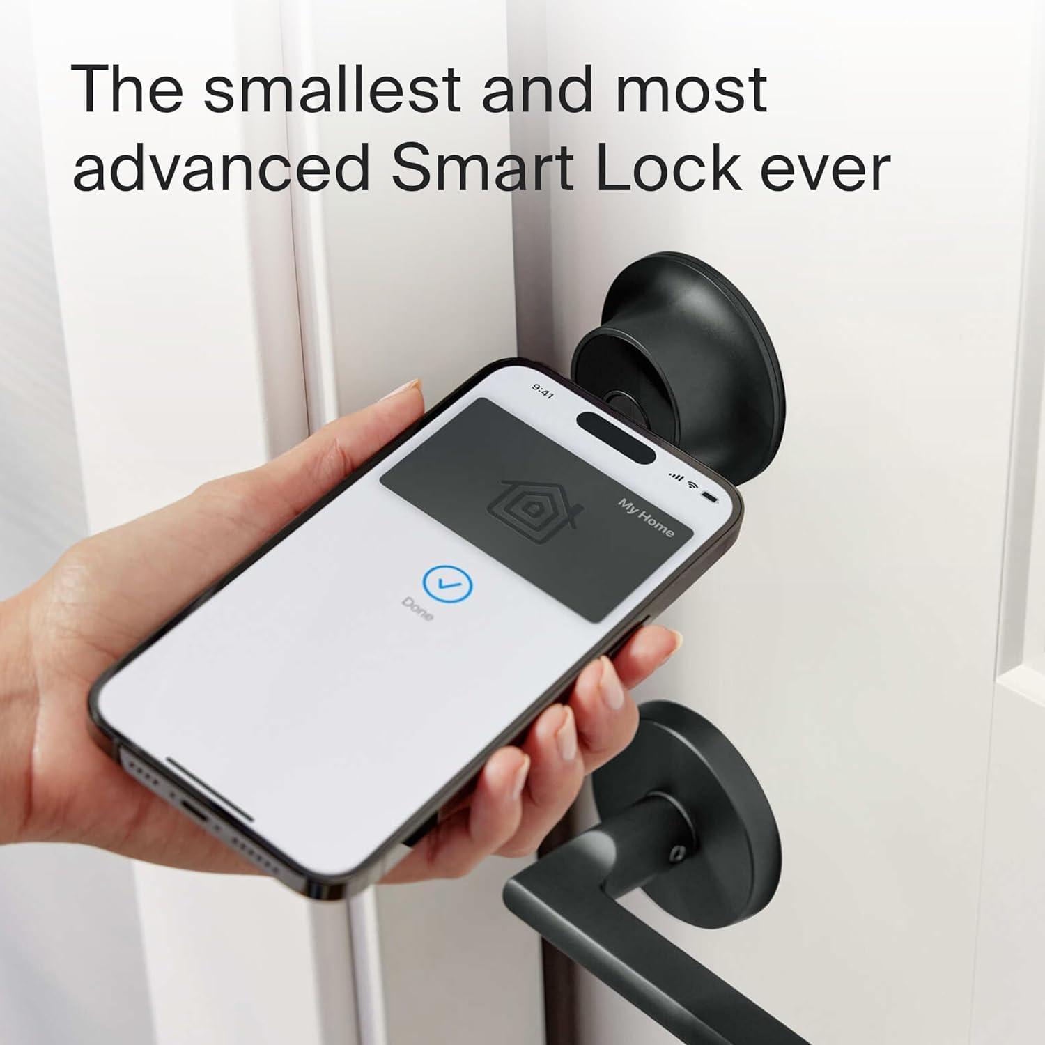 Matte Black Wi-Fi Bluetooth Smart Deadbolt with Keyed Entry