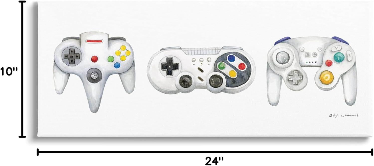 Stupell Industries Vintage Video Game Controllers by Stephanie Workman Marrott - Graphic Art