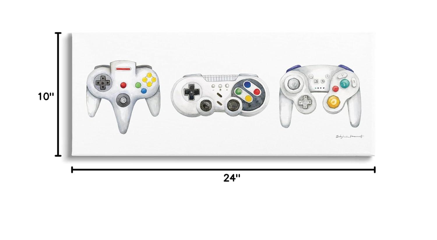 Stupell Industries Vintage Video Game Controllers by Stephanie Workman Marrott - Graphic Art