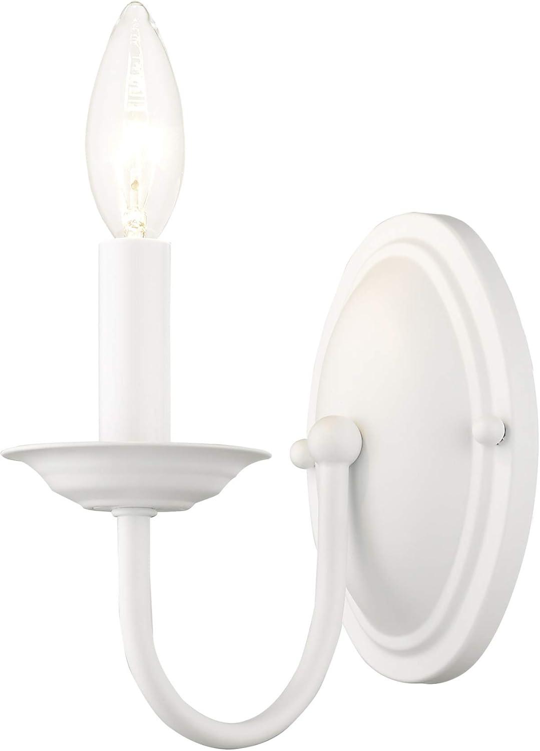 Elegant Williamsburg White Jelly Jar Dimmable Wall Sconce