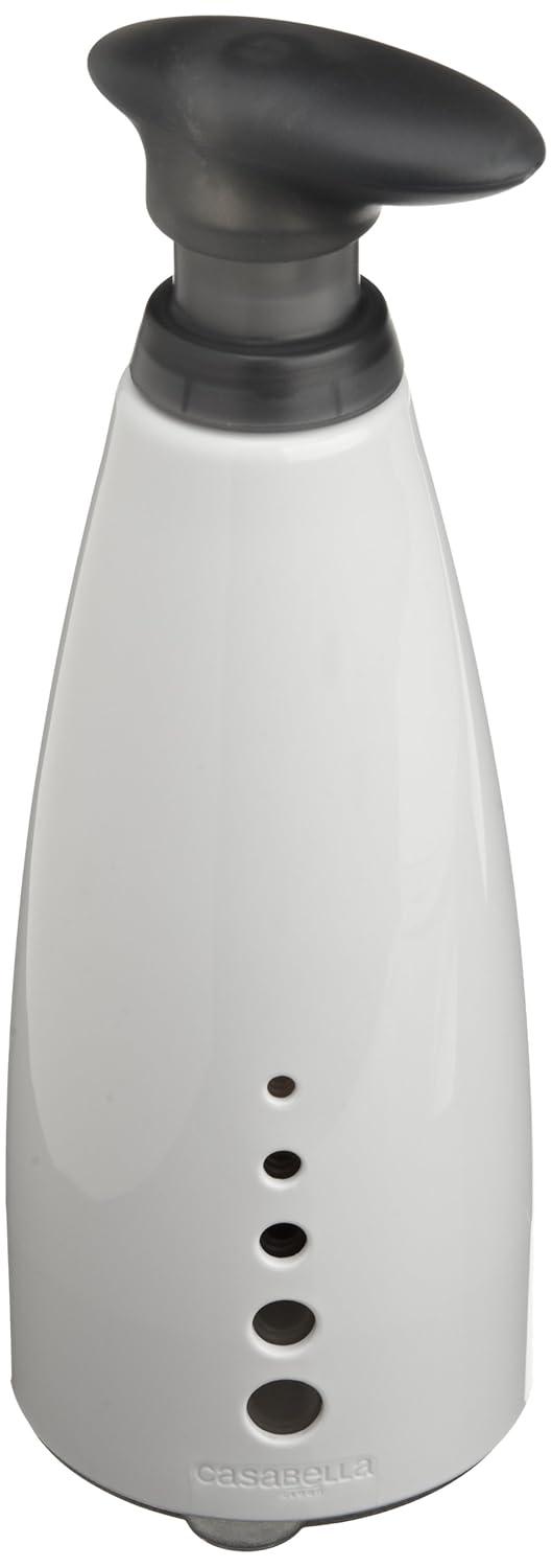 Casabella Sink Sider Multipurpose 14-oz. Soap Pump Bottle with Soap Filling Funnel, Gray/White