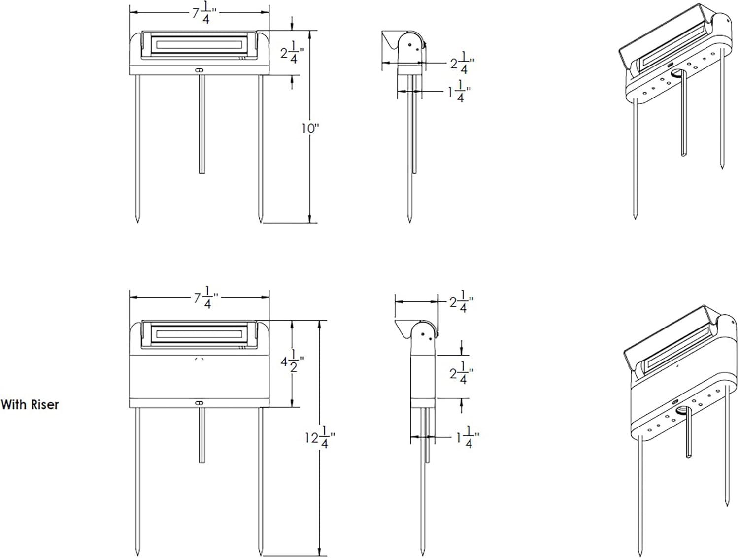 Low Voltage Integrated LED Metal Pathway Light