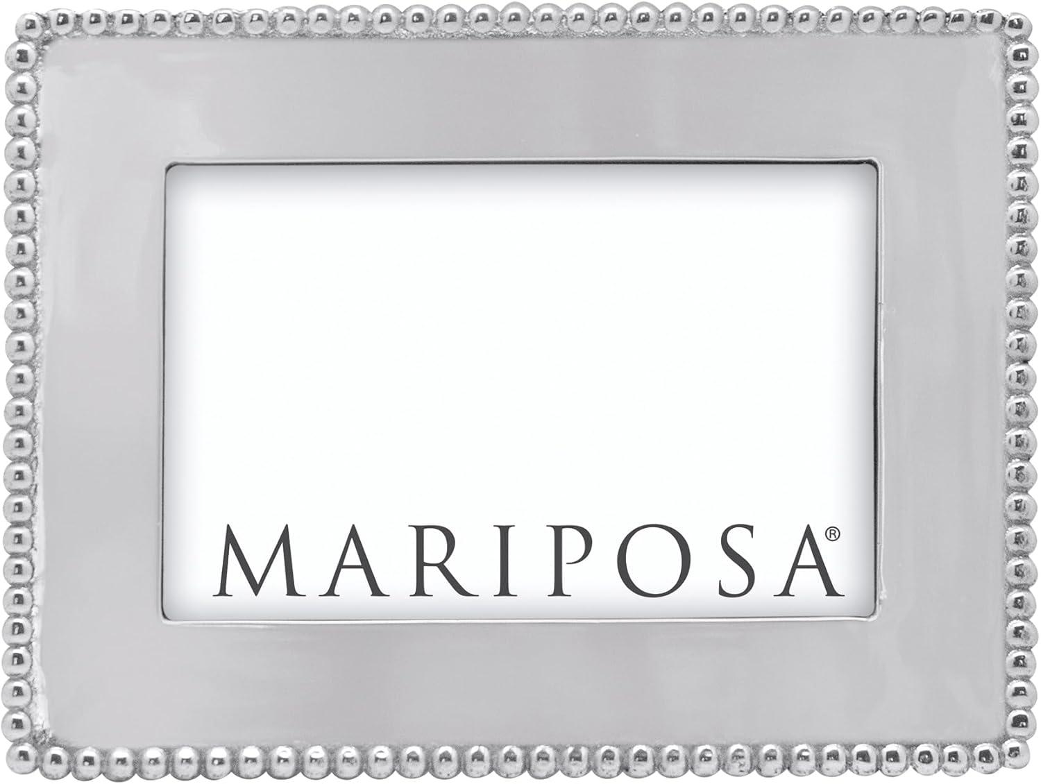 Polished Silver 4x6 Beaded Aluminum Picture Frame