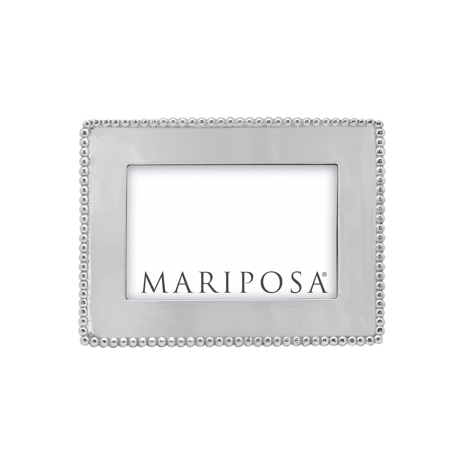 Beaded Silver Metal Beaded Picture Frame